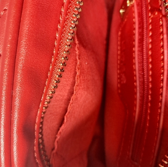 Red & Gold BEBE Women’s Logo Crossbody Purse. - Picture 5 of 5